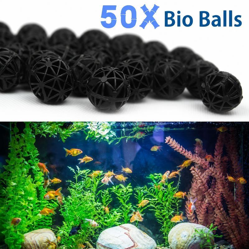 Planted Aquarium Media - 50 stuks 16mm aquarium biofilterballen viskom