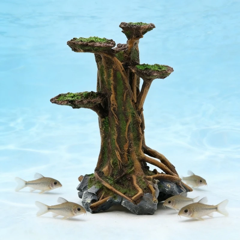 Aquarium Planted Wood - Kunstmatige mosboom drijfhout aquariumdecoratie harsmosboom waterplant